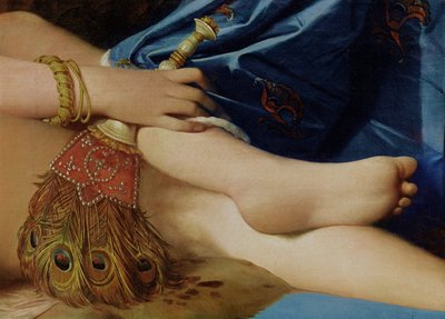 Detail of The Grand Odalisque (detail) by Jean Auguste Dominique Ingres